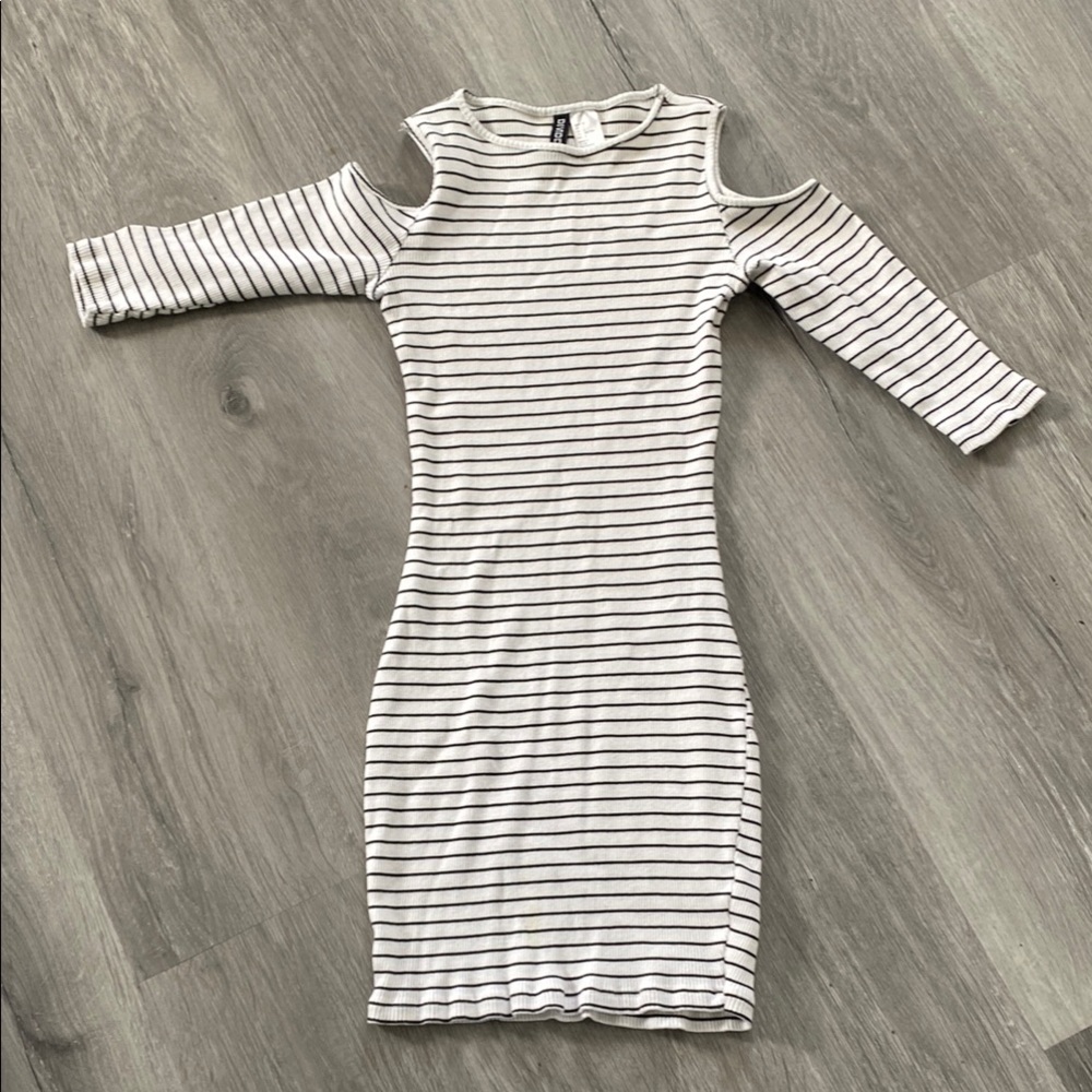 Striped Black and White Dress